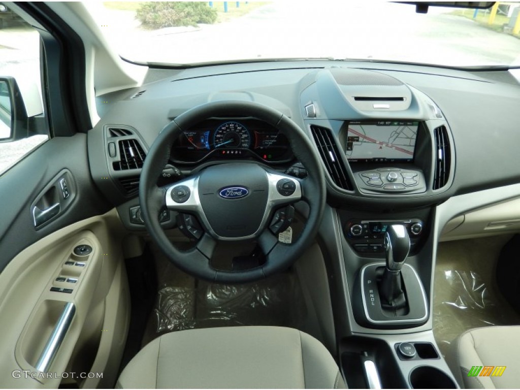 2014 Ford C-Max Hybrid SE Medium Light Stone Dashboard Photo #91395997