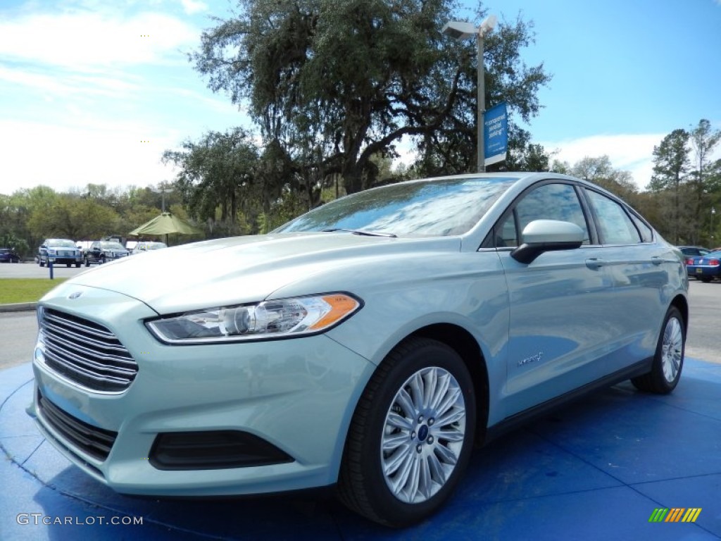 Ice Storm 2014 Ford Fusion Hybrid S Exterior Photo #91396600