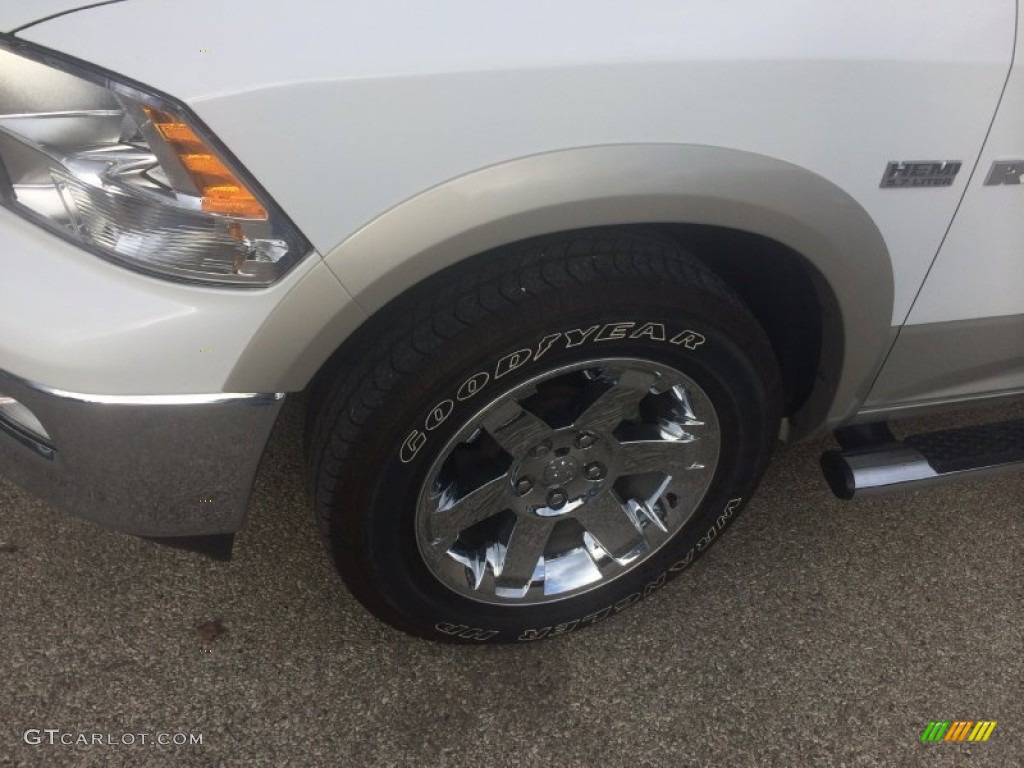 2011 Ram 1500 Laramie Crew Cab 4x4 - Bright White / Light Pebble Beige/Bark Brown photo #44