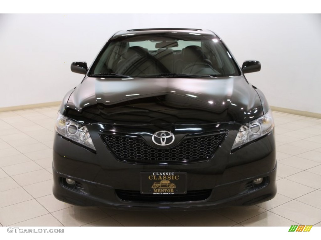 2007 Camry SE V6 - Black / Dark Charcoal photo #2