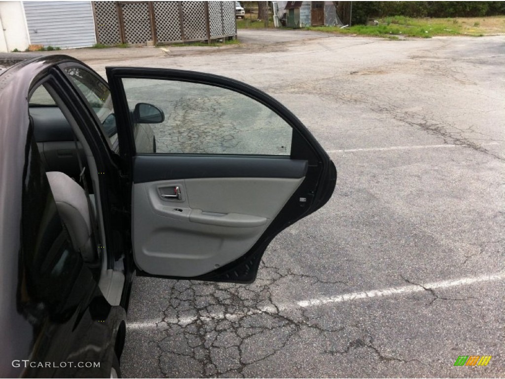 2008 Spectra EX Sedan - Black / Beige photo #15