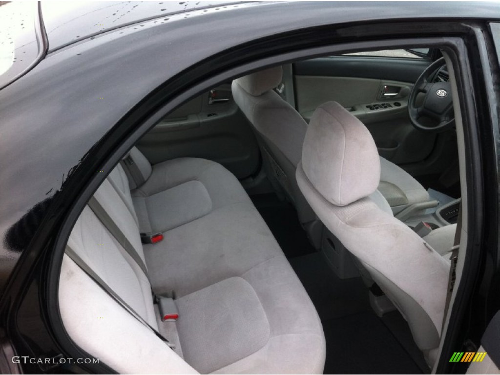 2008 Spectra EX Sedan - Black / Beige photo #16