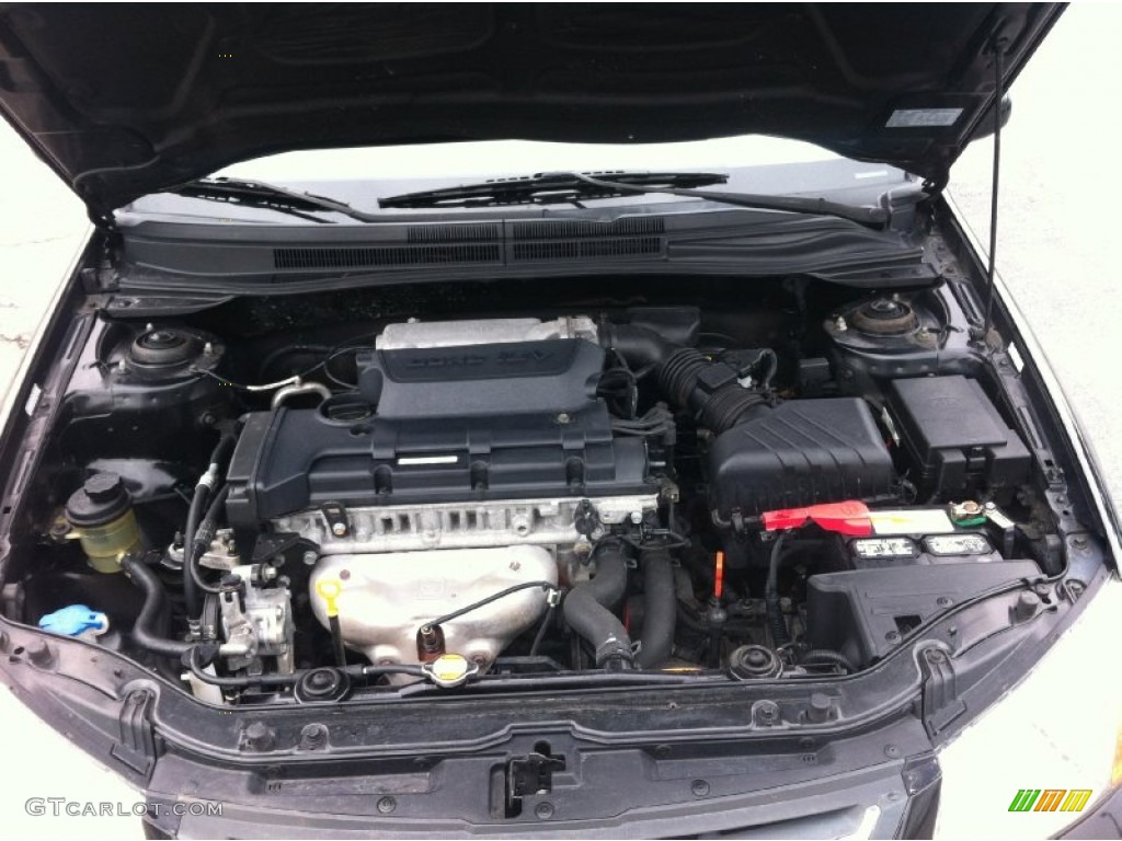 2008 Spectra EX Sedan - Black / Beige photo #20