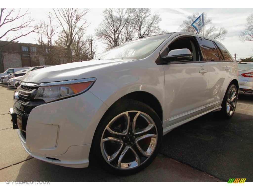 2012 Edge Sport AWD - White Platinum Metallic Tri-Coat / Charcoal Black/Silver Smoke Metallic photo #1