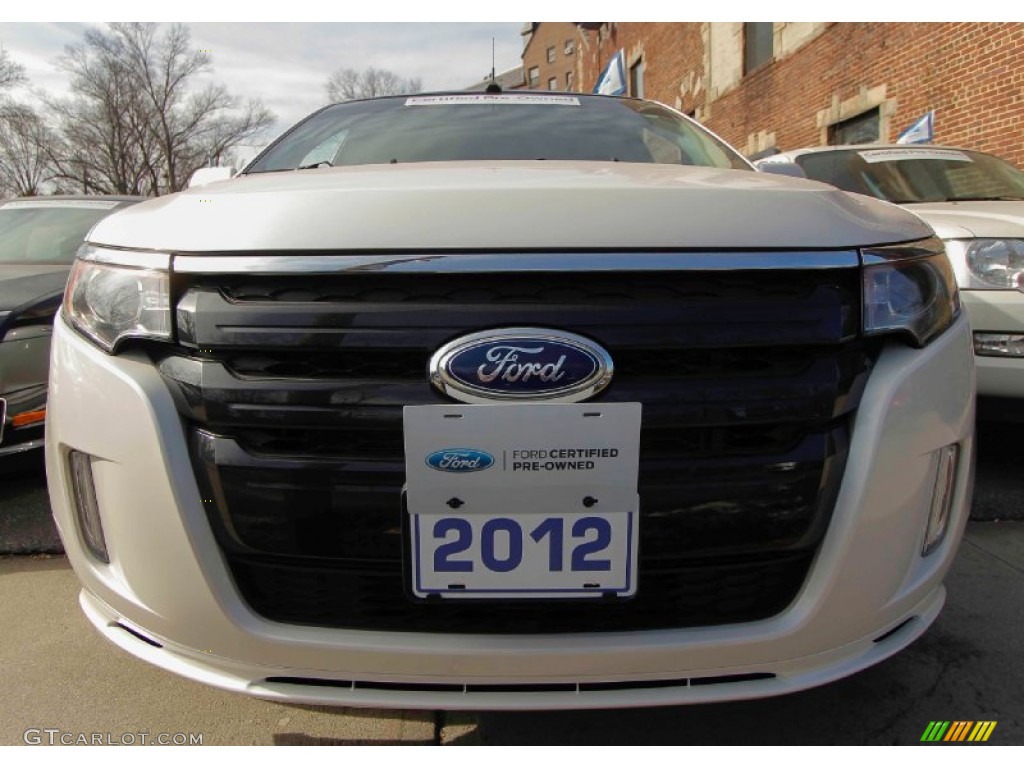 2012 Edge Sport AWD - White Platinum Metallic Tri-Coat / Charcoal Black/Silver Smoke Metallic photo #2