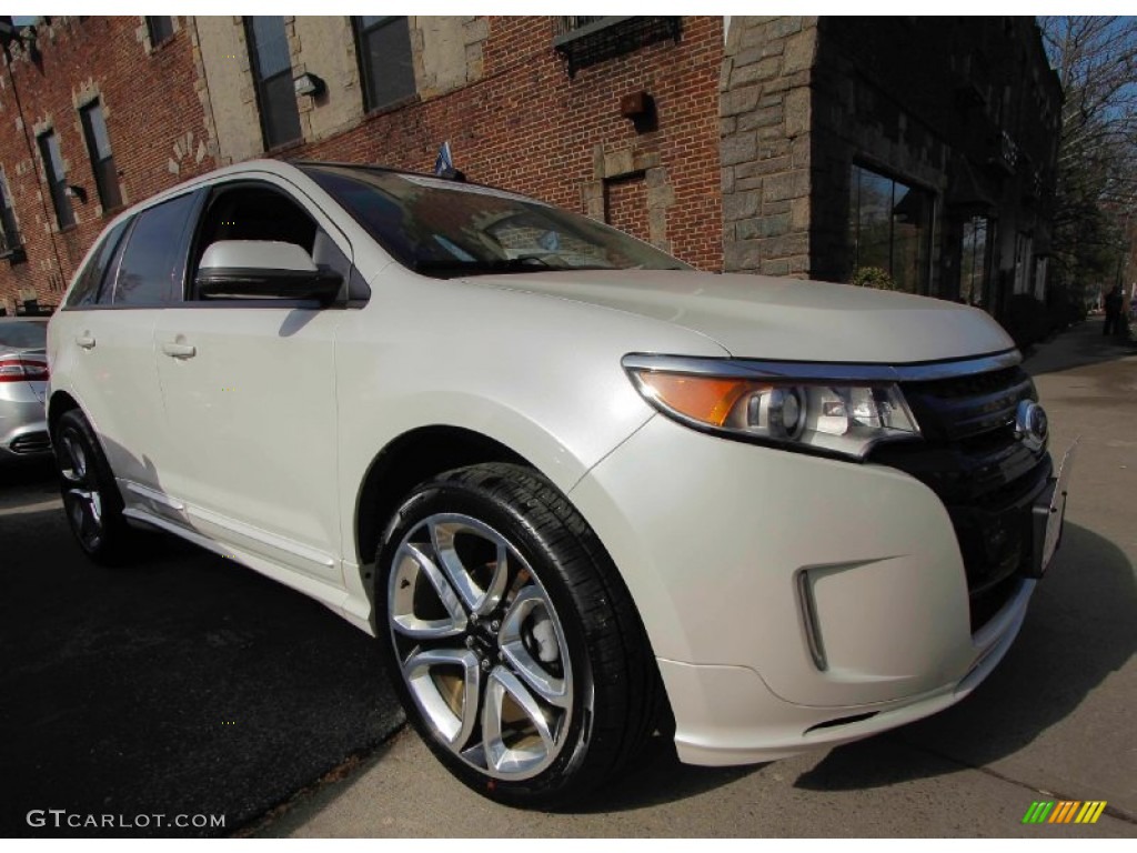 2012 Edge Sport AWD - White Platinum Metallic Tri-Coat / Charcoal Black/Silver Smoke Metallic photo #3