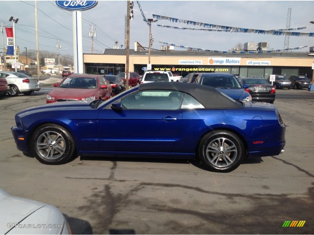 2014 Mustang V6 Premium Convertible - Deep Impact Blue / Charcoal Black photo #4