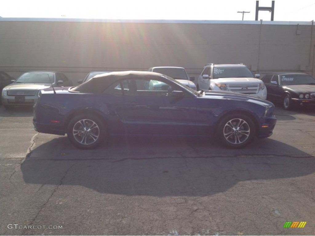 2014 Mustang V6 Premium Convertible - Deep Impact Blue / Charcoal Black photo #8