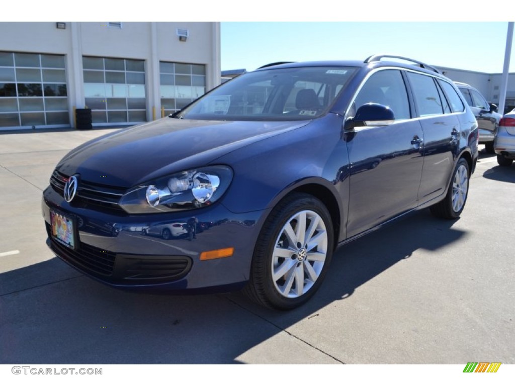 2014 Jetta TDI SportWagen - Tempest Blue Metallic / Titan Black photo #1