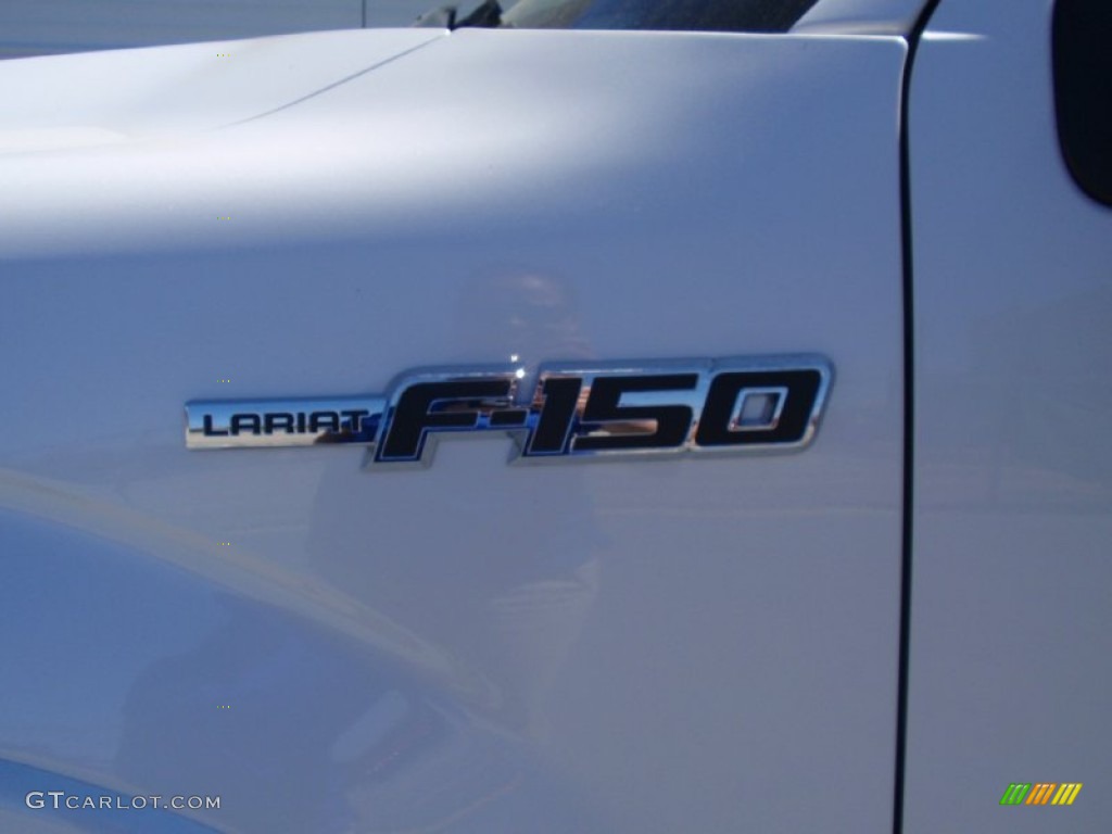 2014 F150 Lariat SuperCrew - White Platinum / Black photo #13
