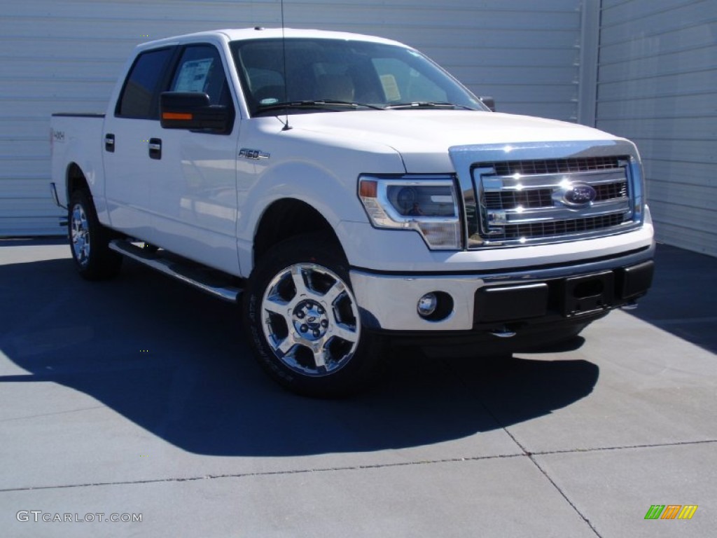 2014 F150 XLT SuperCrew 4x4 - Oxford White / Pale Adobe photo #1