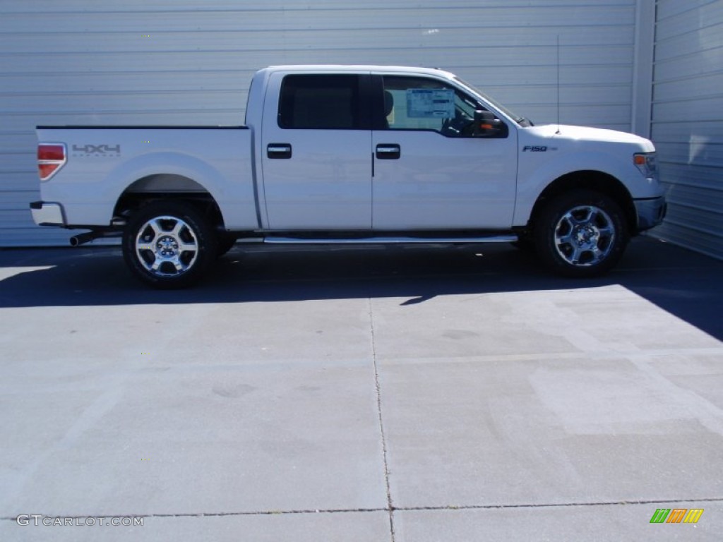 2014 F150 XLT SuperCrew 4x4 - Oxford White / Pale Adobe photo #3