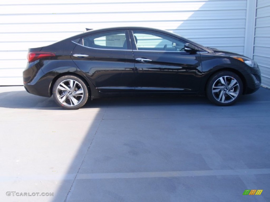 2014 Elantra Limited Sedan - Black / Black photo #3