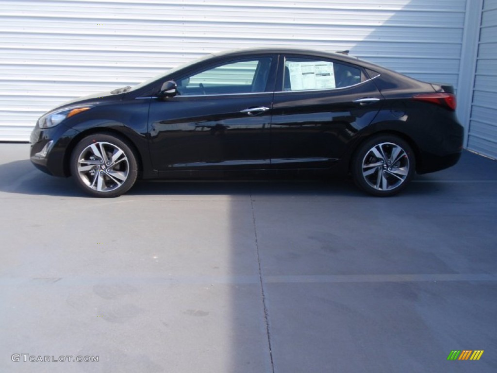 2014 Elantra Limited Sedan - Black / Black photo #6