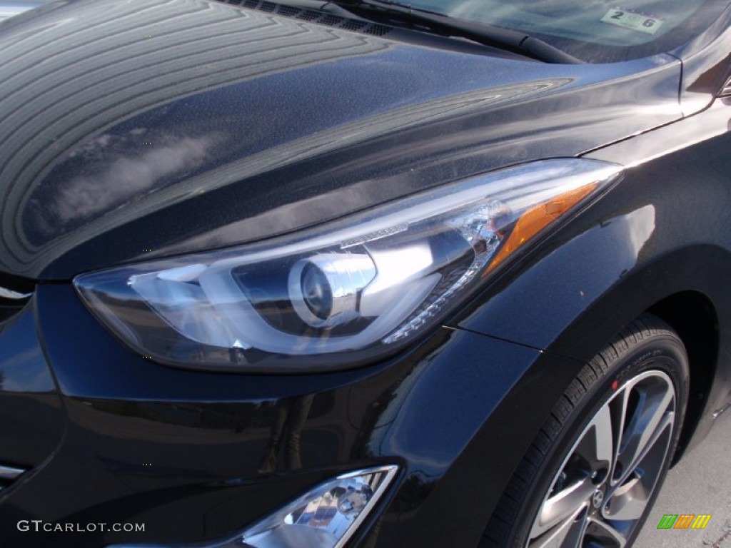 2014 Elantra Limited Sedan - Black / Black photo #9
