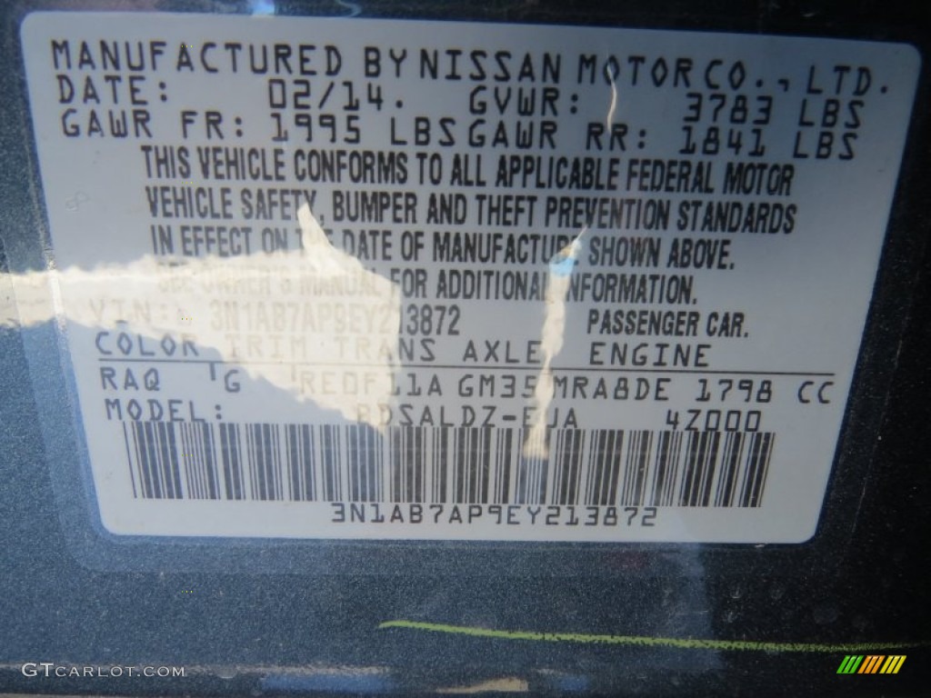 2014 Sentra SV - Graphite Blue / Charcoal photo #16