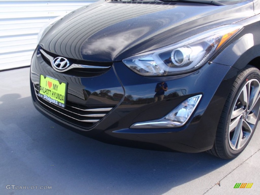 2014 Elantra Limited Sedan - Black / Black photo #11