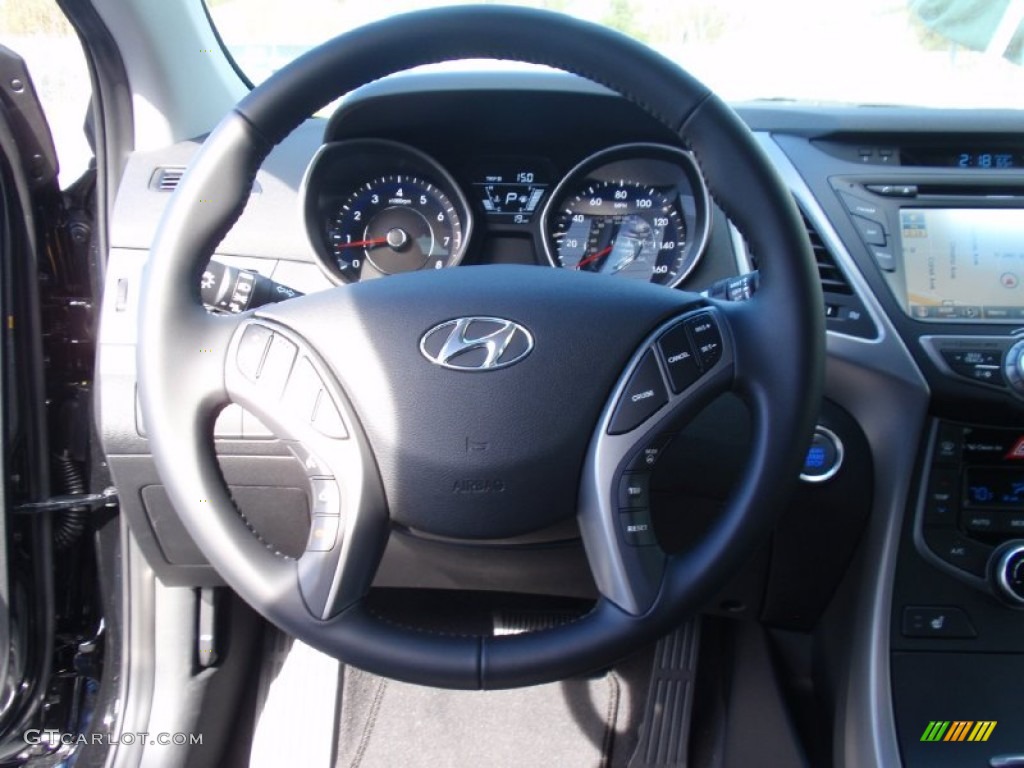 2014 Elantra Limited Sedan - Black / Black photo #32