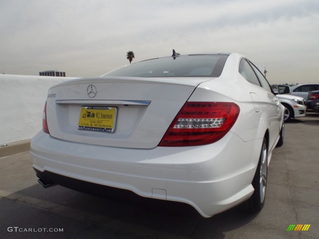 2014 C 250 Coupe - Polar White / Ash/Black photo #4