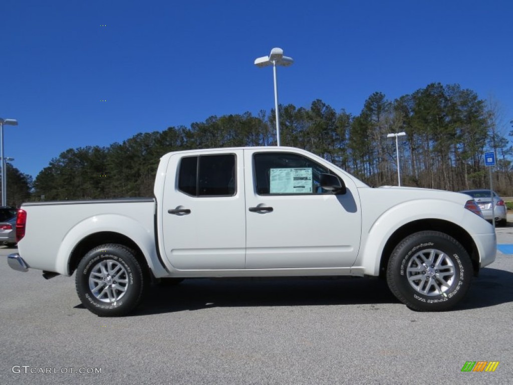 Glacier White 2014 Nissan Frontier SV Crew Cab Exterior Photo #91422773