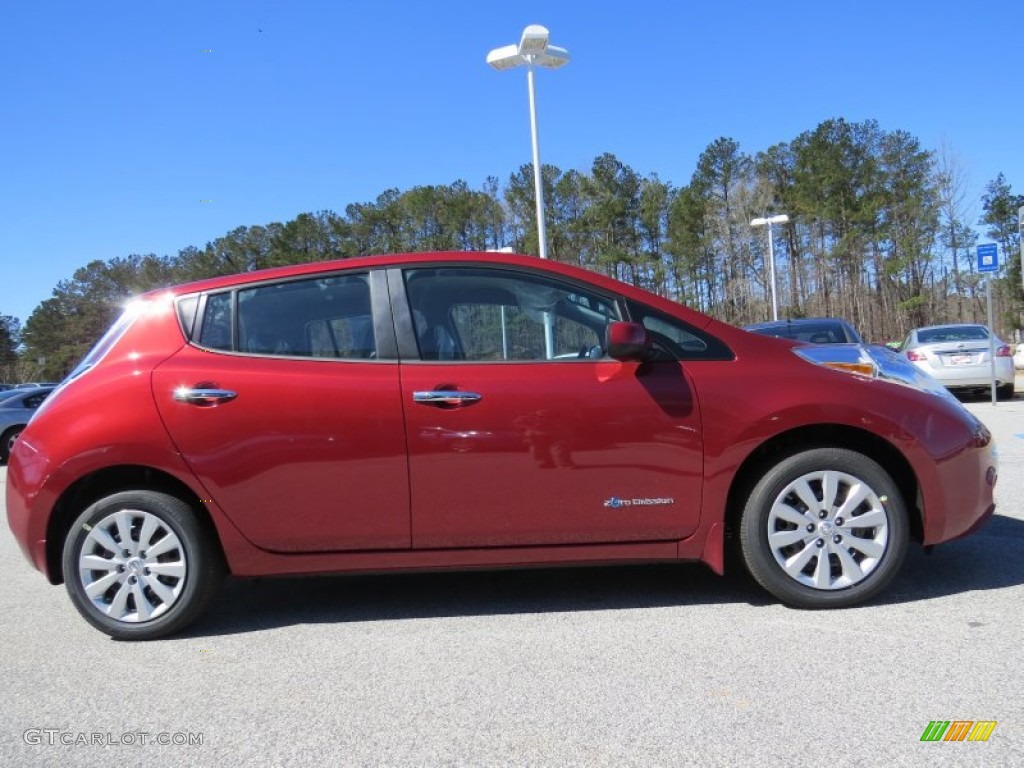 Cayenne Red 2014 Nissan LEAF S Exterior Photo #91423139
