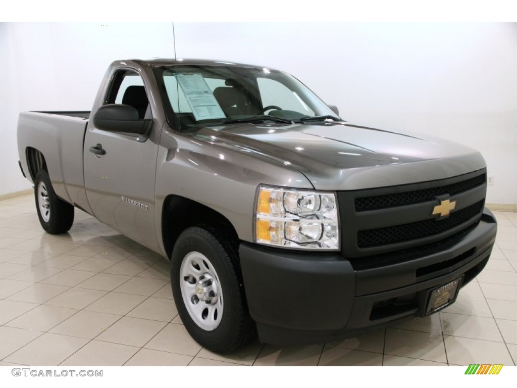 2013 Silverado 1500 LS Regular Cab - Graystone Metallic / Dark Titanium photo #1