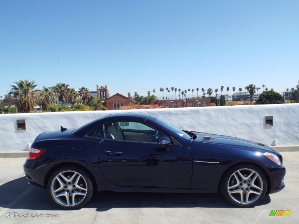 Lunar Blue Metallic 2014 Mercedes-Benz SLK 250 Roadster Exterior Photo #91423502