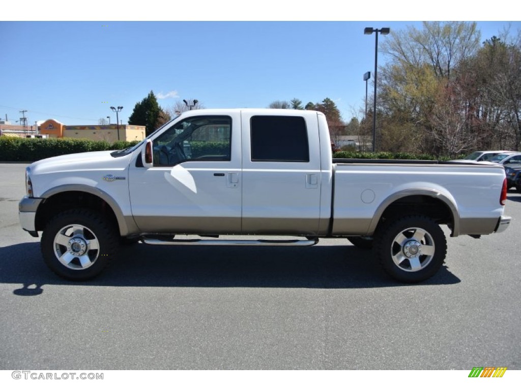 2006 F250 Super Duty King Ranch Crew Cab 4x4 - Oxford White / Castano Brown Leather photo #3