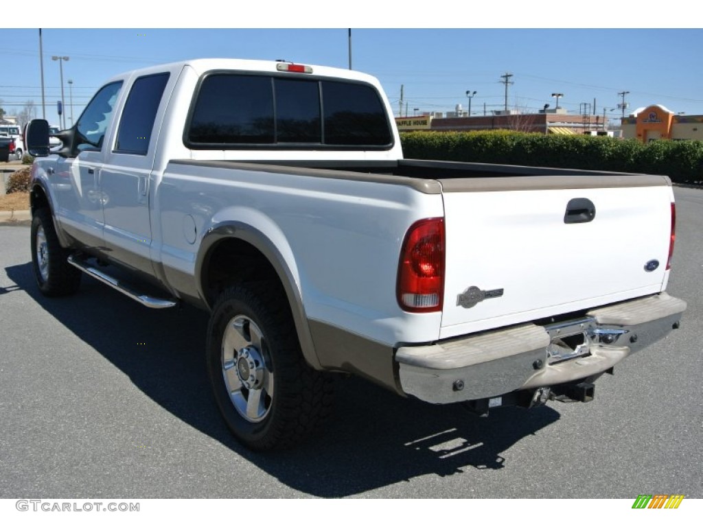 2006 F250 Super Duty King Ranch Crew Cab 4x4 - Oxford White / Castano Brown Leather photo #4
