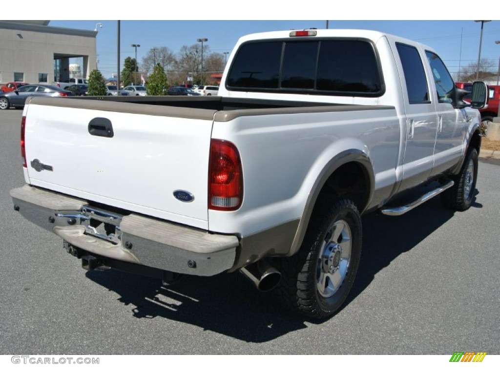 2006 F250 Super Duty King Ranch Crew Cab 4x4 - Oxford White / Castano Brown Leather photo #5