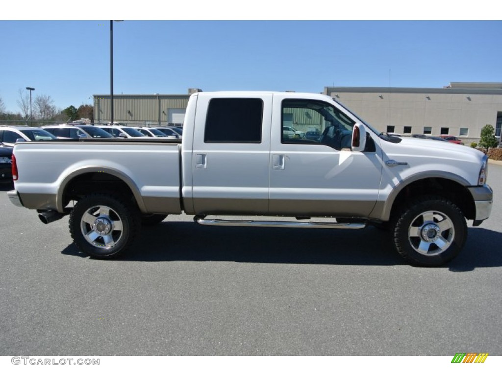 2006 F250 Super Duty King Ranch Crew Cab 4x4 - Oxford White / Castano Brown Leather photo #6