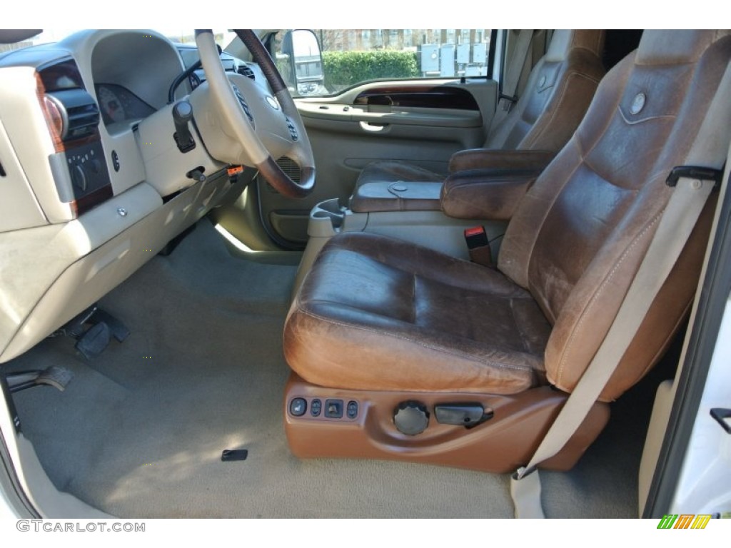 2006 F250 Super Duty King Ranch Crew Cab 4x4 - Oxford White / Castano Brown Leather photo #9