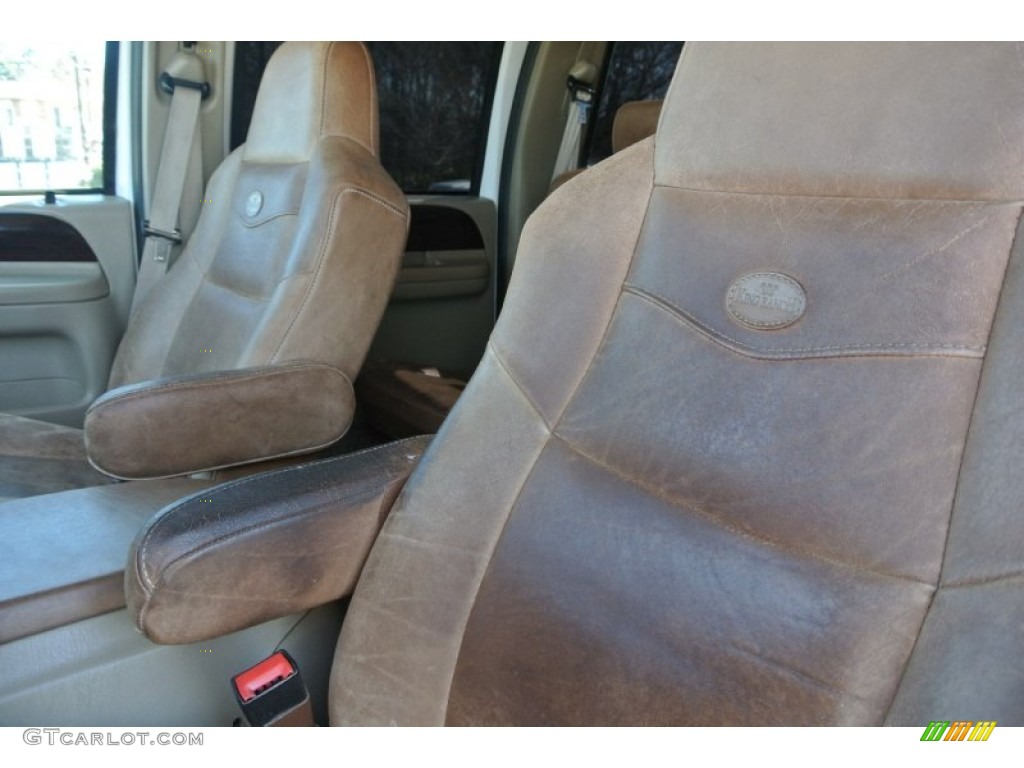 2006 F250 Super Duty King Ranch Crew Cab 4x4 - Oxford White / Castano Brown Leather photo #11