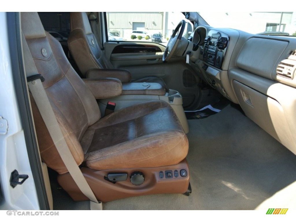 2006 F250 Super Duty King Ranch Crew Cab 4x4 - Oxford White / Castano Brown Leather photo #23