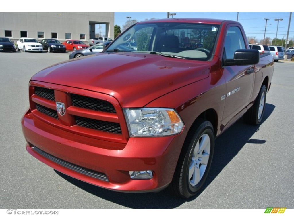 2012 Ram 1500 ST Regular Cab - Deep Cherry Red Crystal Pearl / Dark Slate Gray/Medium Graystone photo #1