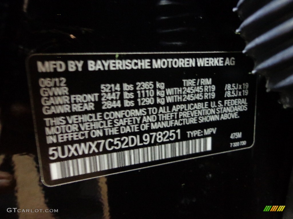 2013 X3 xDrive 35i - Black Sapphire Metallic / Chestnut photo #20