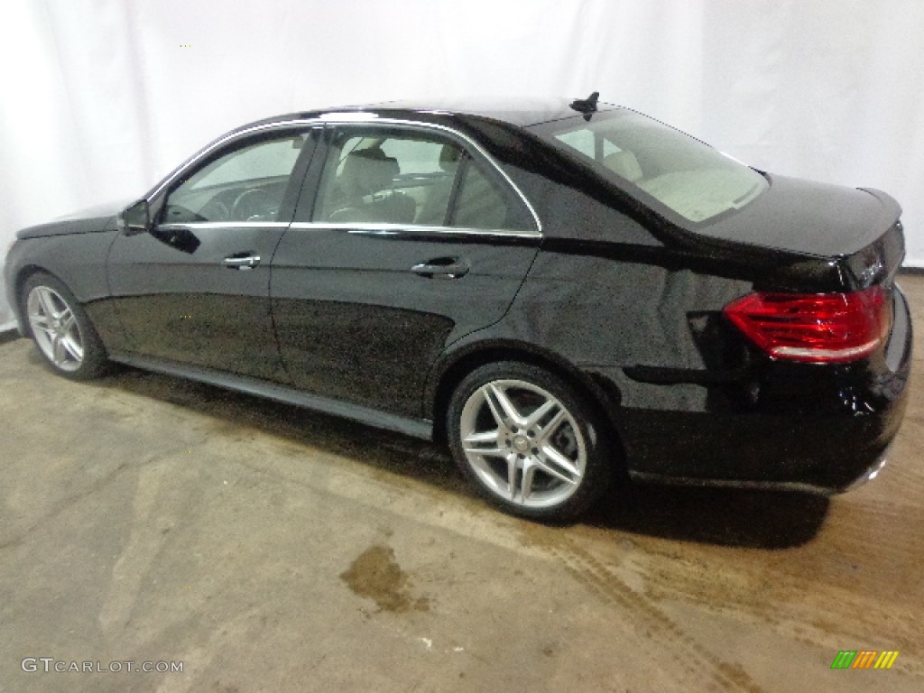 2014 E 350 4Matic Sport Sedan - Black / Silk Beige/Espresso Brown photo #5