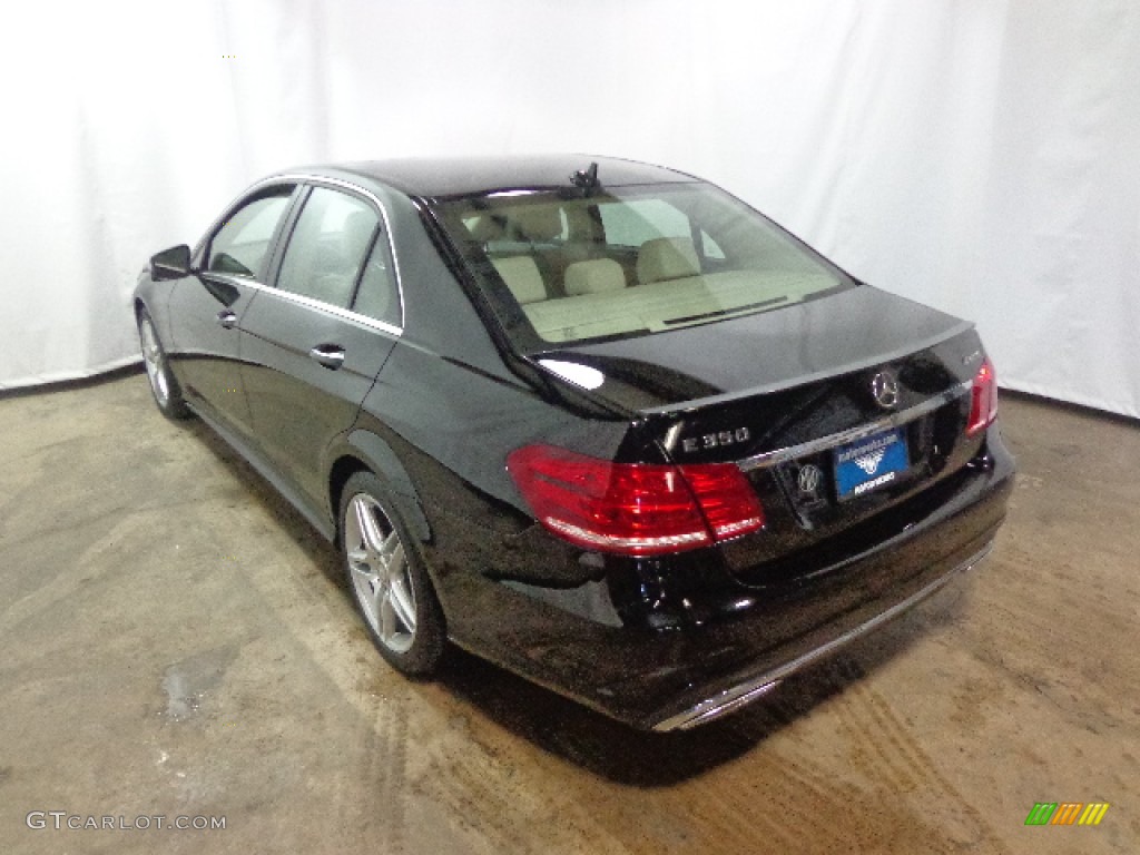 2014 E 350 4Matic Sport Sedan - Black / Silk Beige/Espresso Brown photo #6