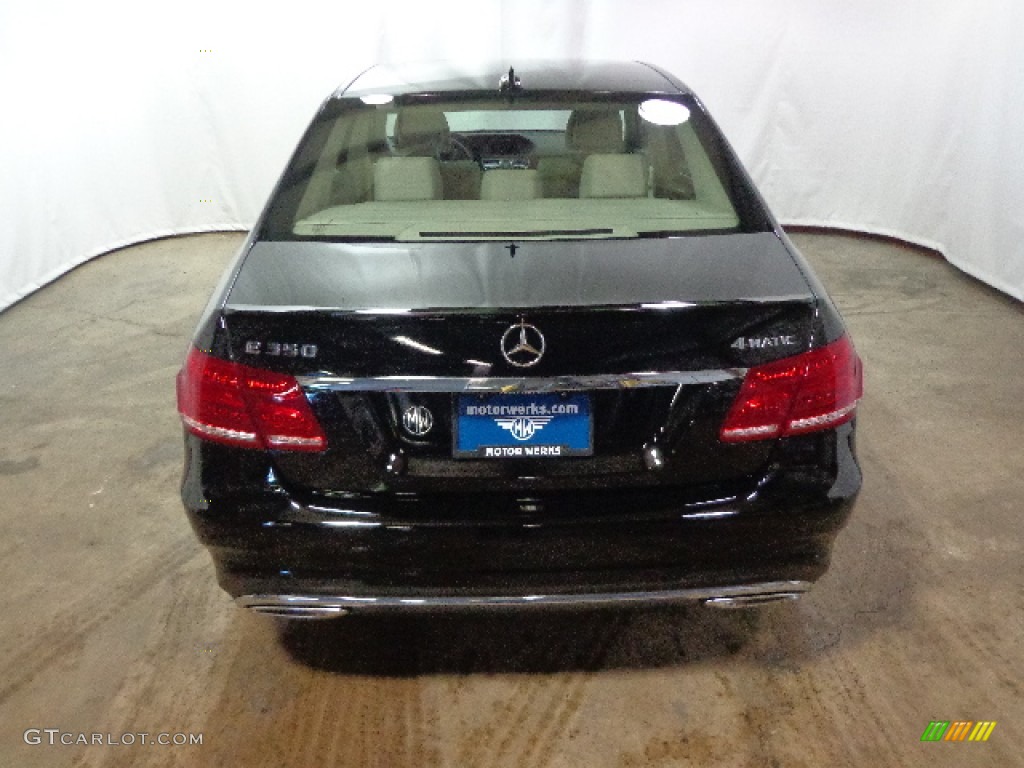 2014 E 350 4Matic Sport Sedan - Black / Silk Beige/Espresso Brown photo #7