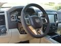 2014 Ram 3500 Canyon Brown/Light Frost Beige Interior Steering Wheel Photo