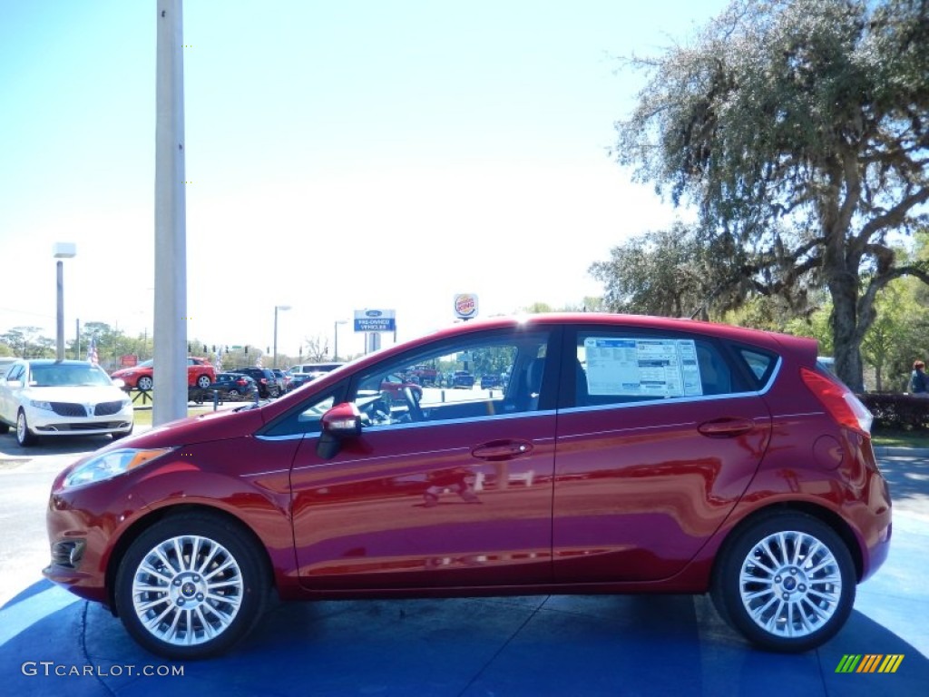 Ruby Red 2014 Ford Fiesta Titanium Hatchback Exterior Photo #91430846