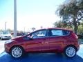 2014 Ruby Red Ford Fiesta Titanium Hatchback  photo #2