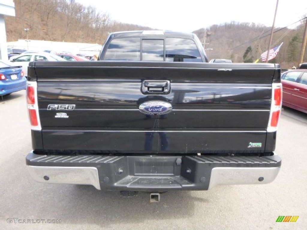 2010 F150 Lariat SuperCab 4x4 - Tuxedo Black / Tan photo #3