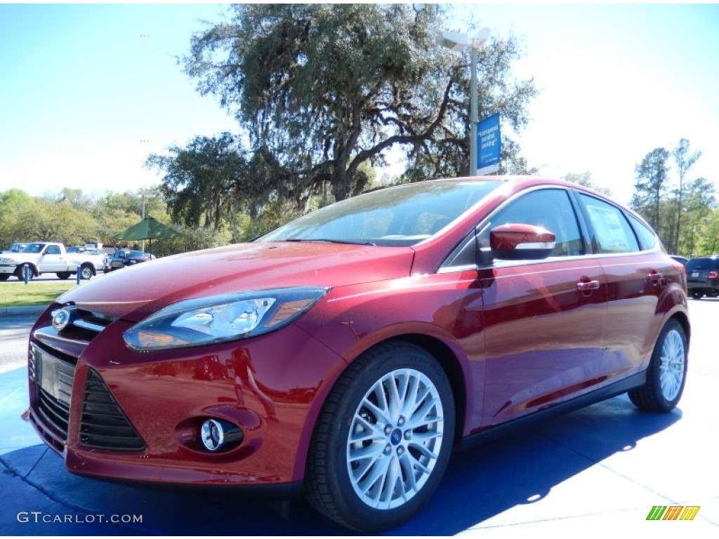 2014 Focus Titanium Hatchback - Ruby Red / Charcoal Black photo #1