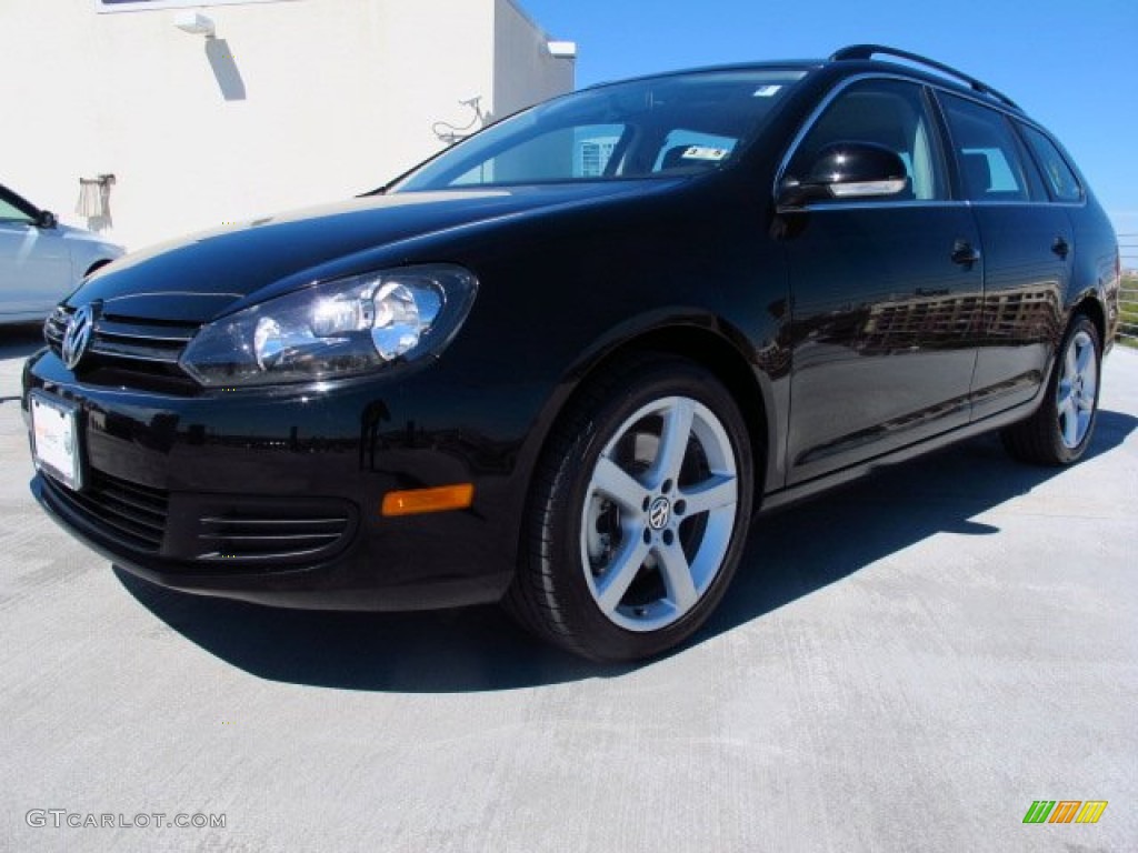 2011 Jetta TDI SportWagen - Black / Titan Black photo #3