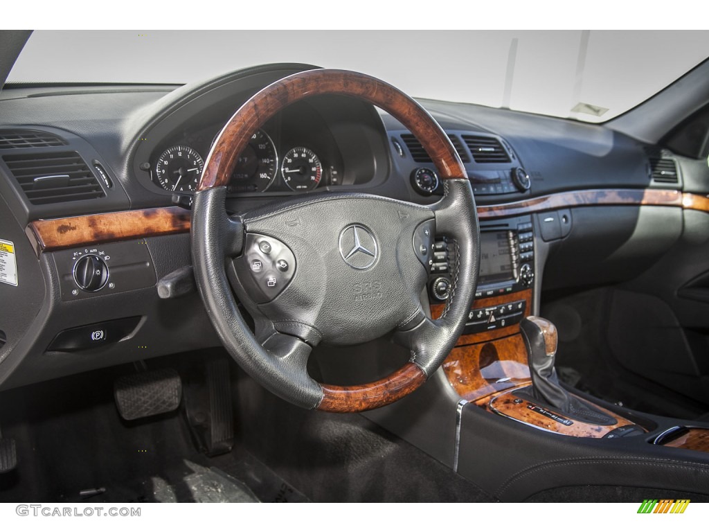 Black Interior 2005 Mercedes-Benz E 500 4Matic Sedan Photo #91435136