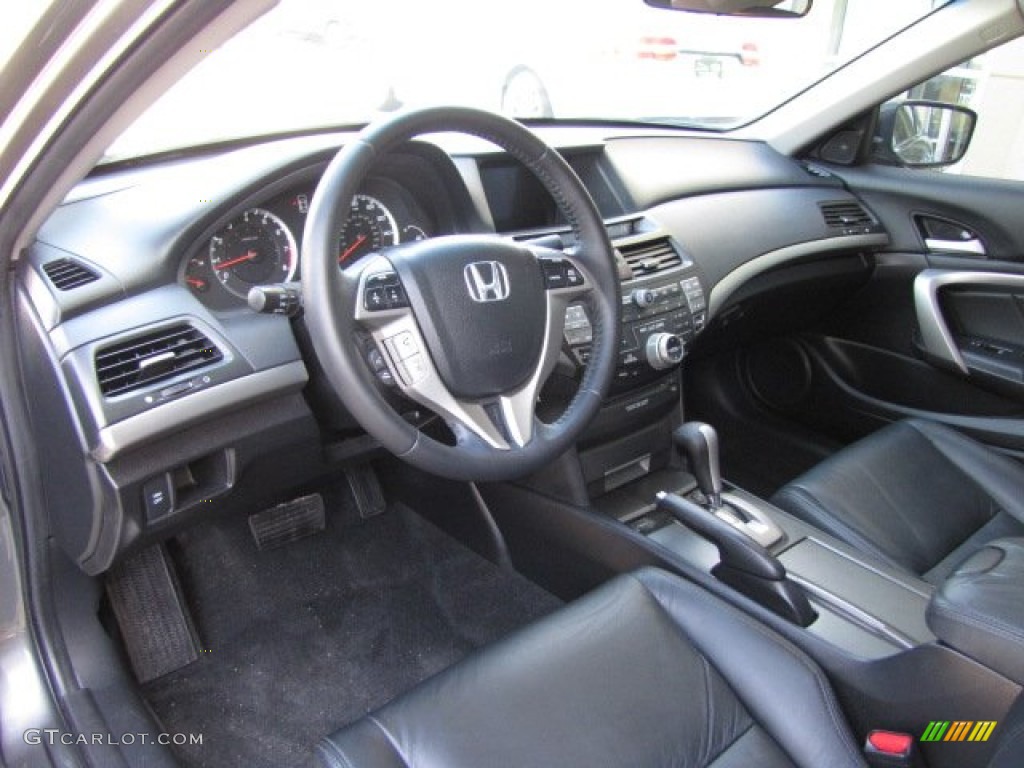 Black Interior 2009 Honda Accord EX-L V6 Coupe Photo #91436765
