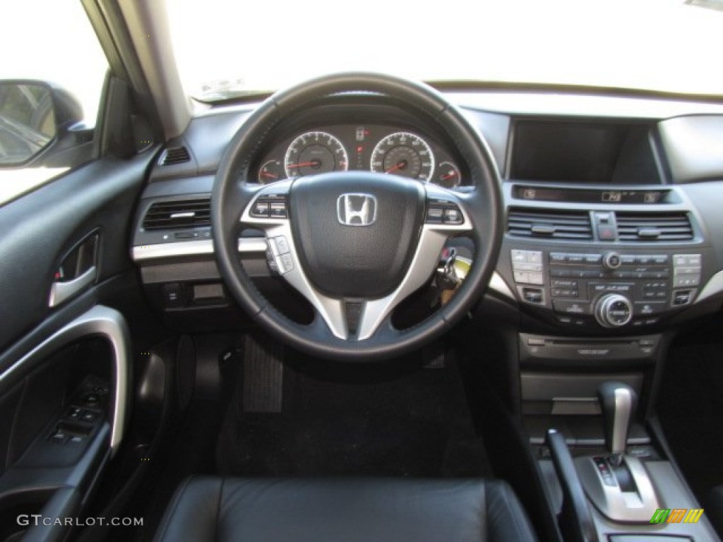 2009 Honda Accord EX-L V6 Coupe Black Dashboard Photo #91436783
