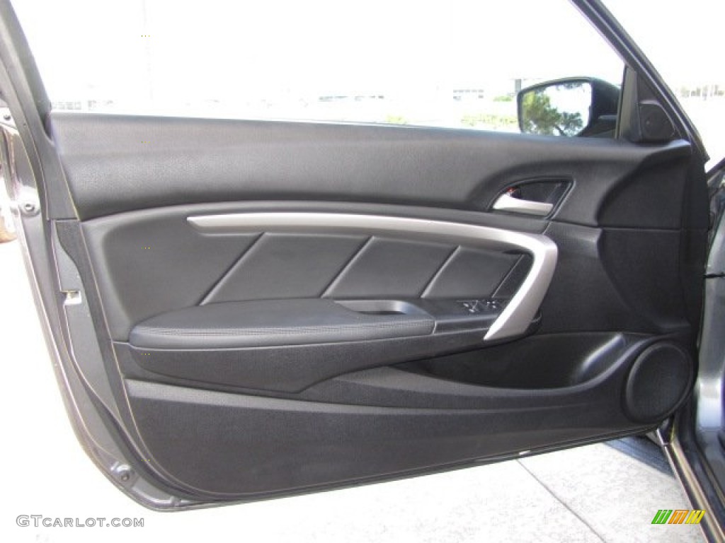 2009 Honda Accord EX-L V6 Coupe Black Door Panel Photo #91437254