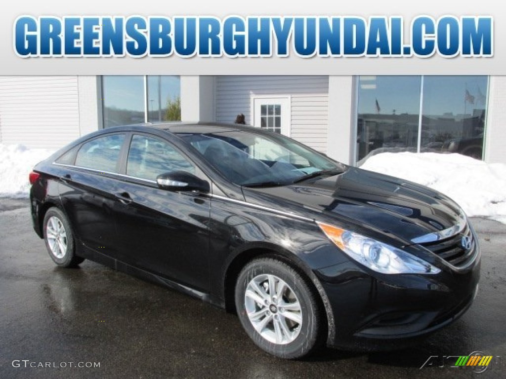 2014 Sonata GLS - Phantom Black Metallic / Gray photo #1